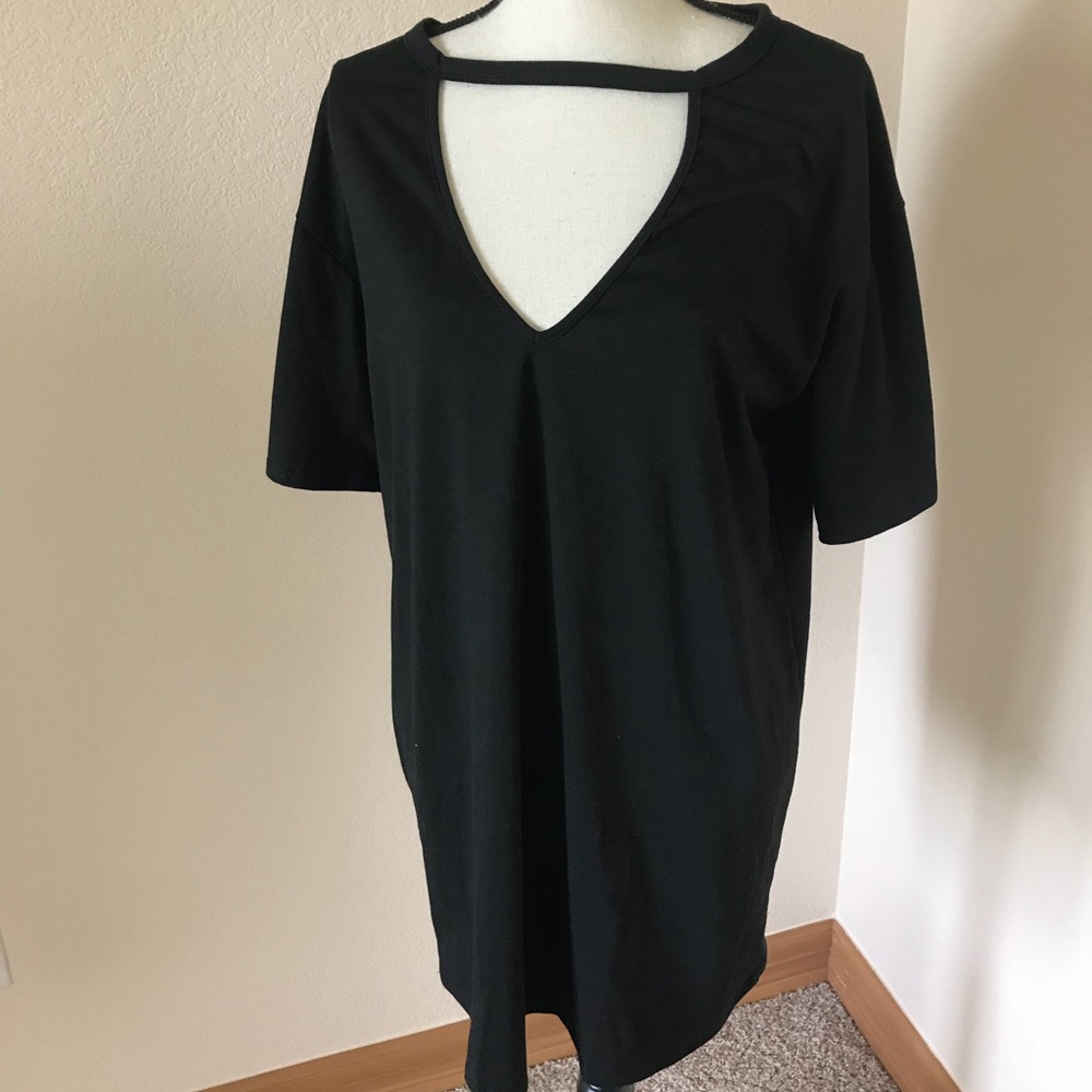 Black T Shirt Dress size M/L